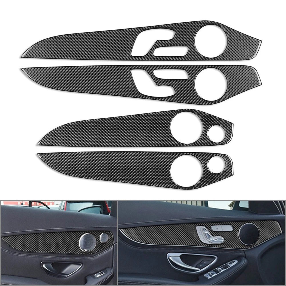 Carbon Fiber Interior Door Panel Cover Trim for GLC Class X253 (2016–2021)