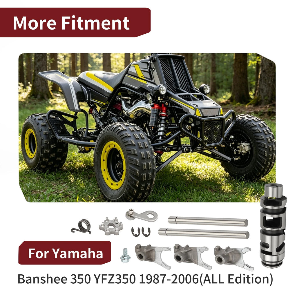 Transmission Shift Cam + Shift Fork Guide Bar Kit for Yamaha Banshee 350 (1987–2006)