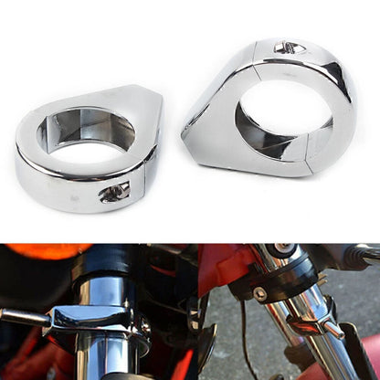 39mm Moto Mount Headlight Bracket Fork Clamp Turn Signal Clamp Chrome Universal