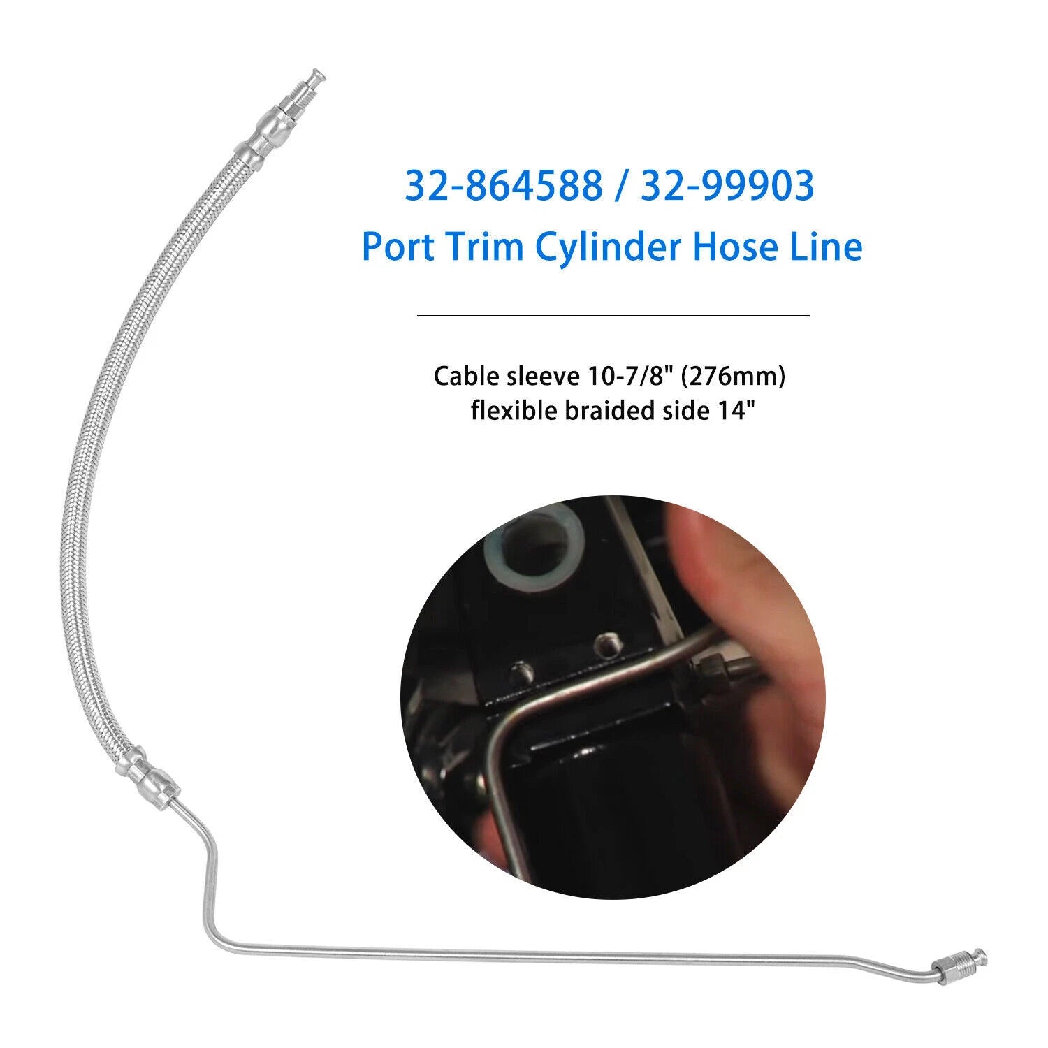 Trim Ram Hydraulic Cylinder Hose for MerCruiser Bravo (32-99904Q, 864588, 864589)