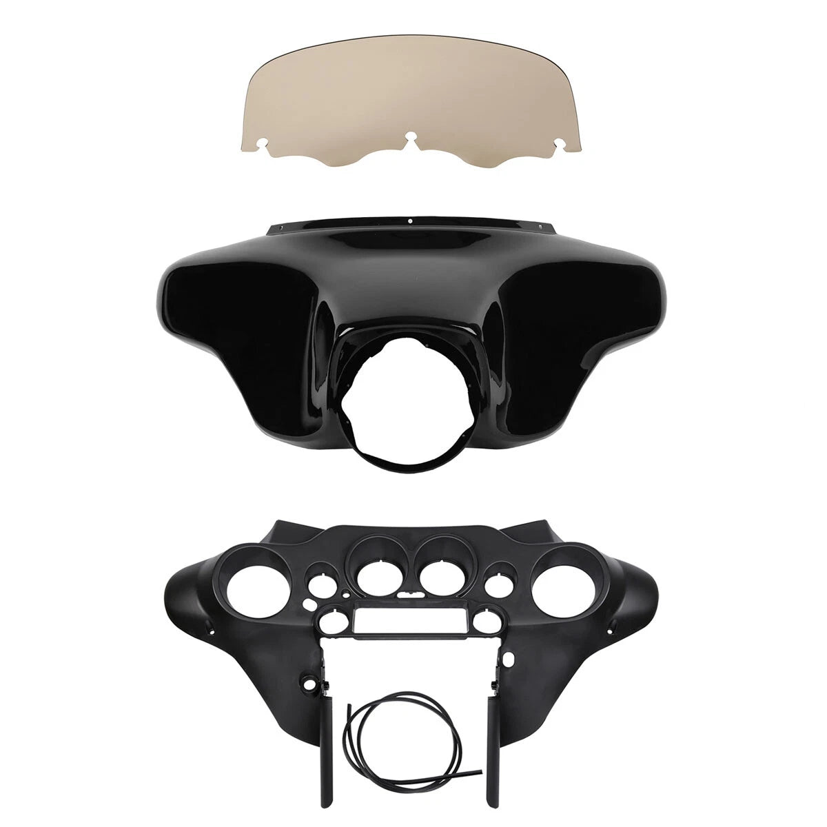 Batwing Inner Outer Cowl Fairing 8'' Windscreen for Harley Touring (1996–2013)