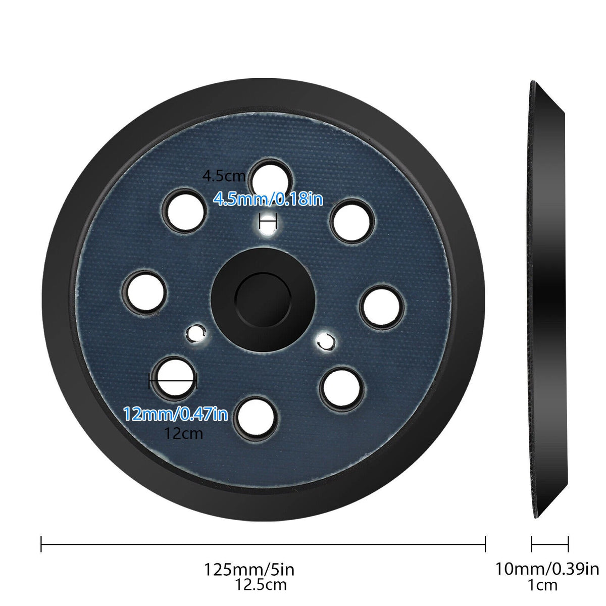 5 Inch Hook and Loop Orbital Sander Pad 3-Screw for Makita Porter Cable