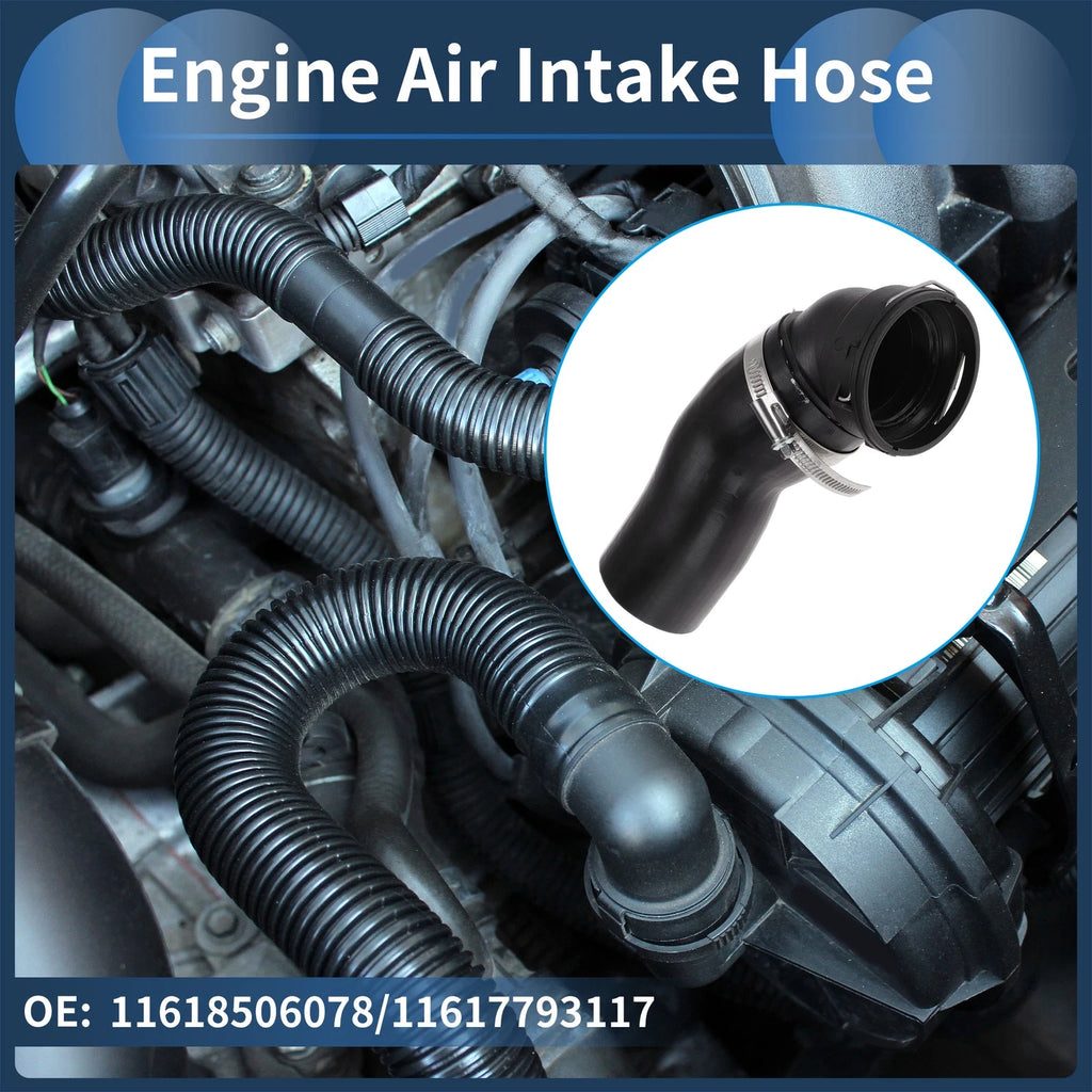 Engine Air Intake Hose for BMW 3 Series E90 2005-2011 with Rubber Clamp