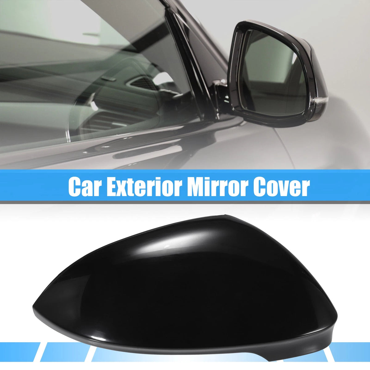 Right Side Mirror Cover Shell Trim Black for VW Golf MK8 (2020–2023)