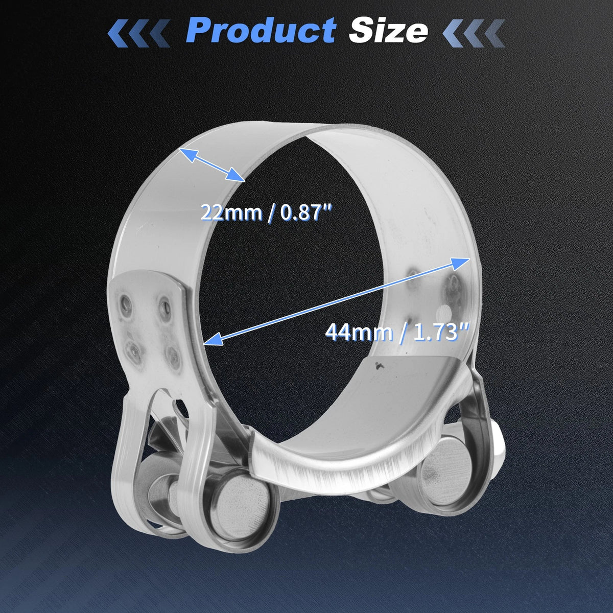 3X Exhaust Clamp for Universal Applications (1.73")