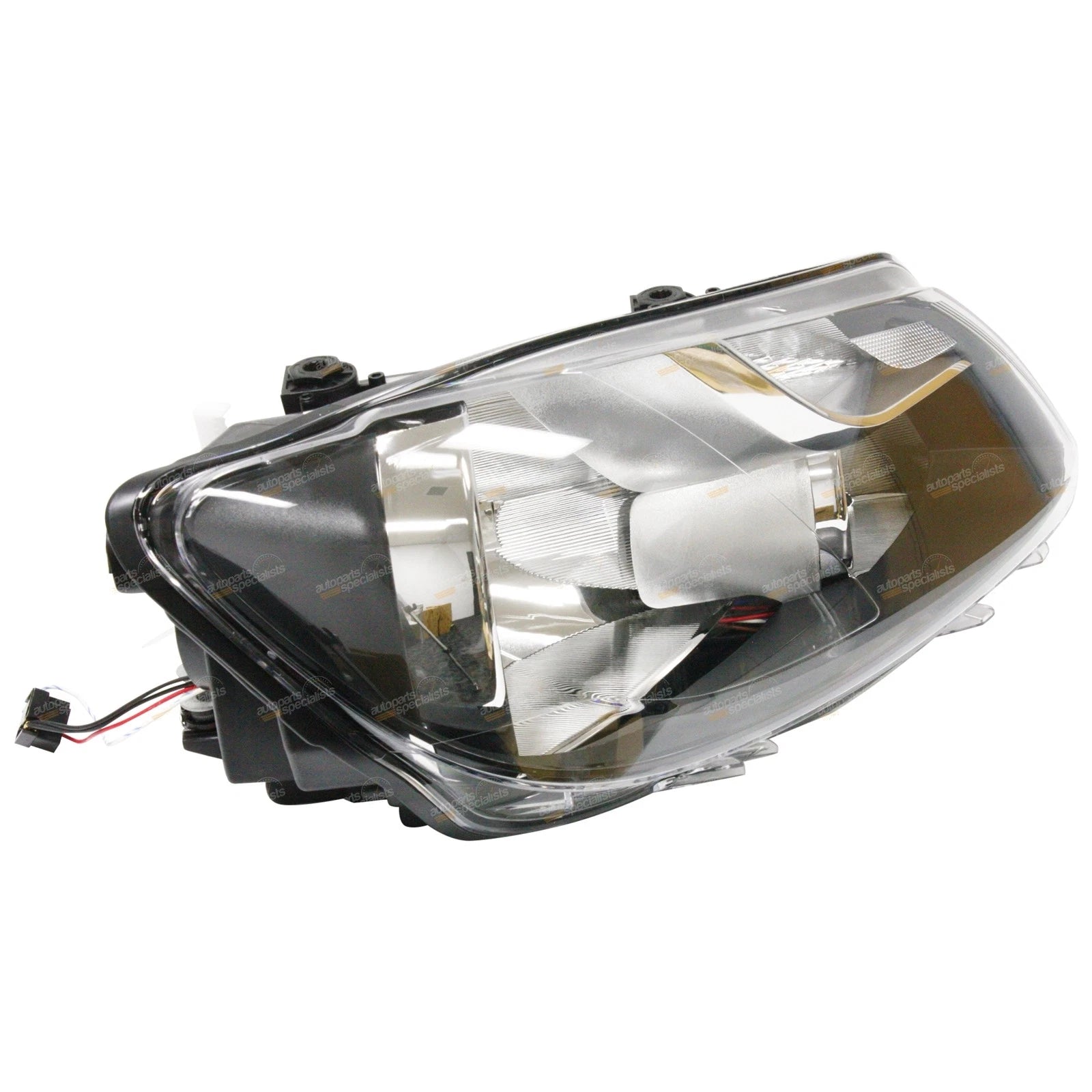 2X Clear/Black Headlights Pair for VW Caddy 2K (2010–Onward) L+R