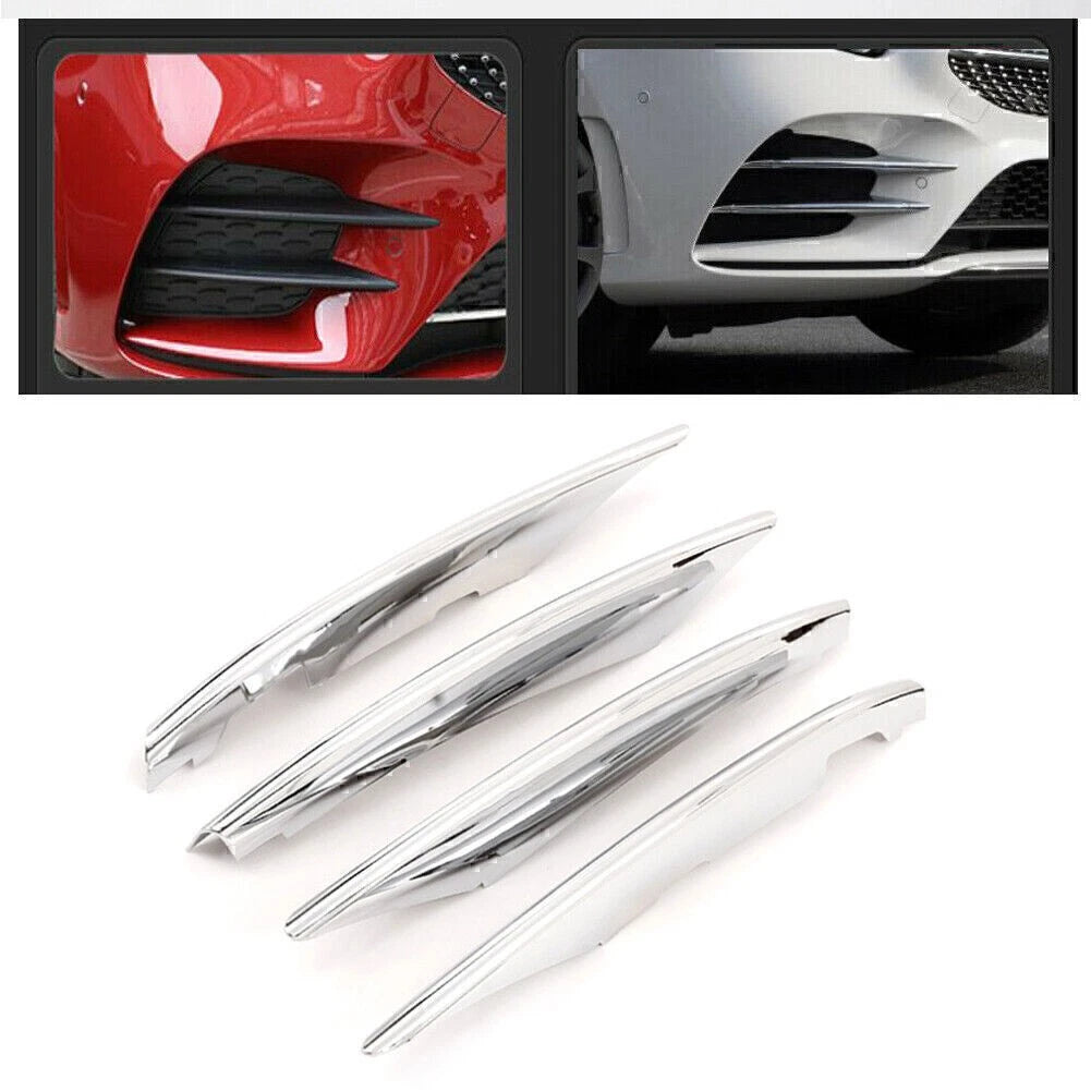 Front Fog Light Lamp Cover Molding Trim 4pcs For Mercedes-Benz A-Class 2019-2022