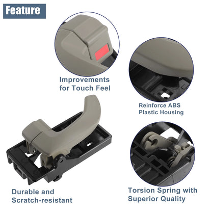 Left Interior Door Handle for Hyundai Tucson (2016–2021) No. 82610-2E000 -J9 Black Beige