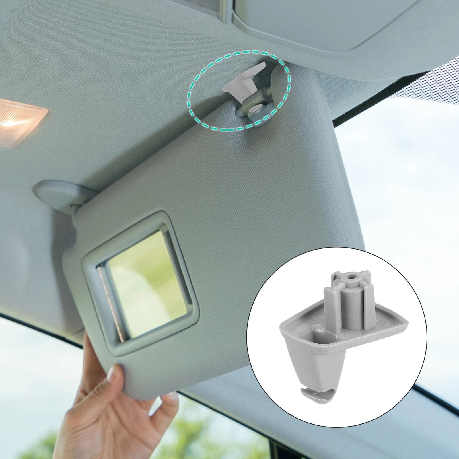 Sun Visor Retainer Staples 2 Pcs Replacement for Chrysler 300 Dodge Charger (2005–2010)
