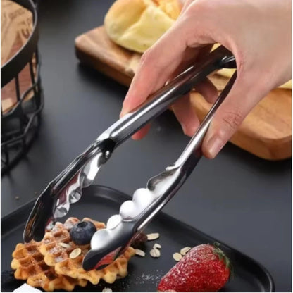 Stainless Steel Tong Tool for Kitchen Cooking Serving BBQ and Salad Tasks