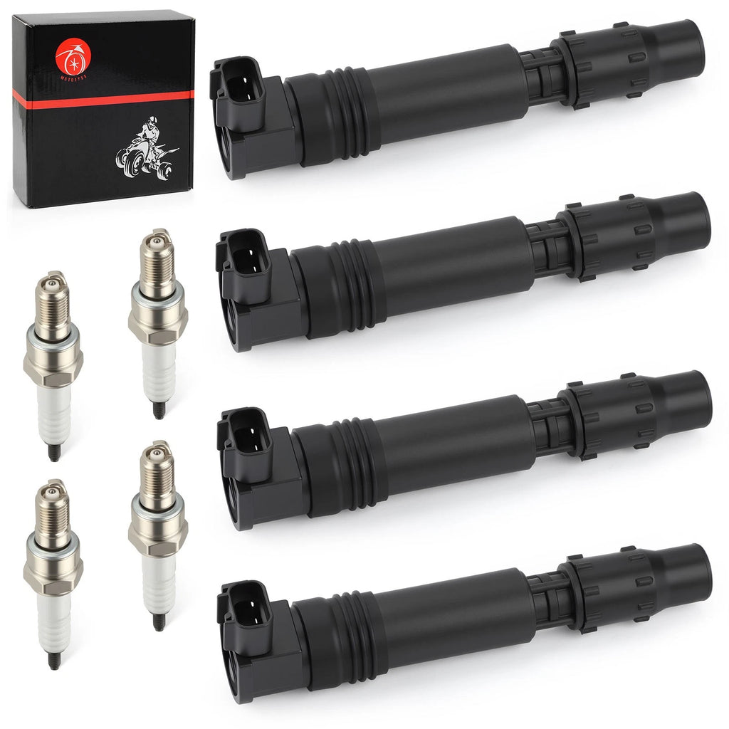 Set of 4 Ignition Stick Coils & Iridium Spark Plugs for Honda CBR954RR (2002–2003)