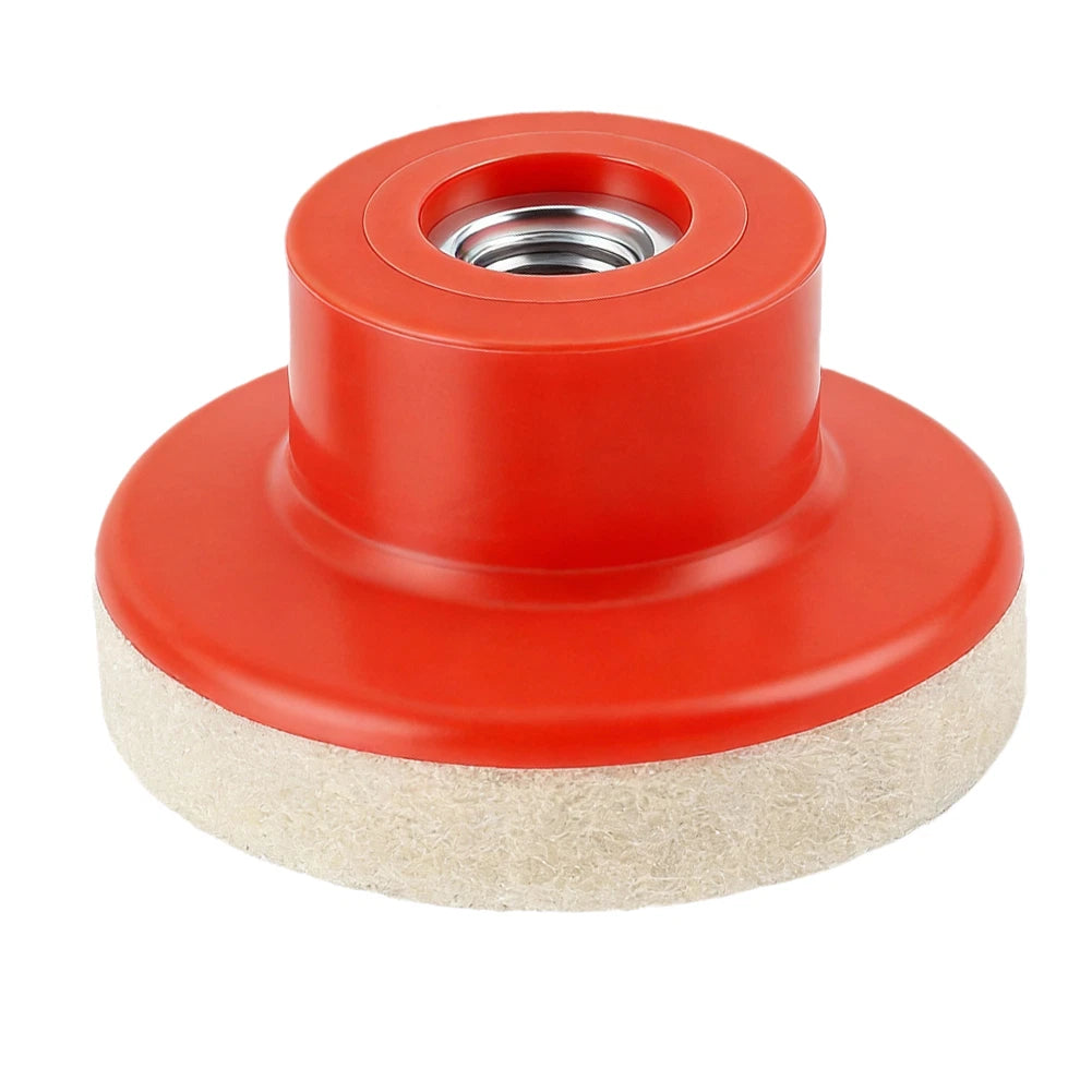 50mm Wool Felt Polishing Pad for Angle Grinder (10mm Thread, 8mm Thick)