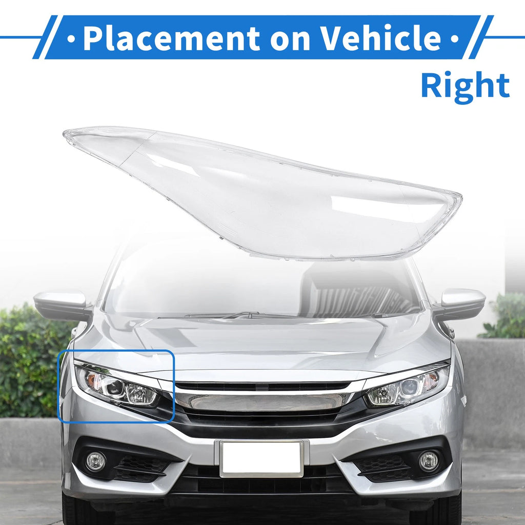1 Pcs Front Right Headlight Lens Cover Replacement for Hyundai Elantra (2011–2016)
