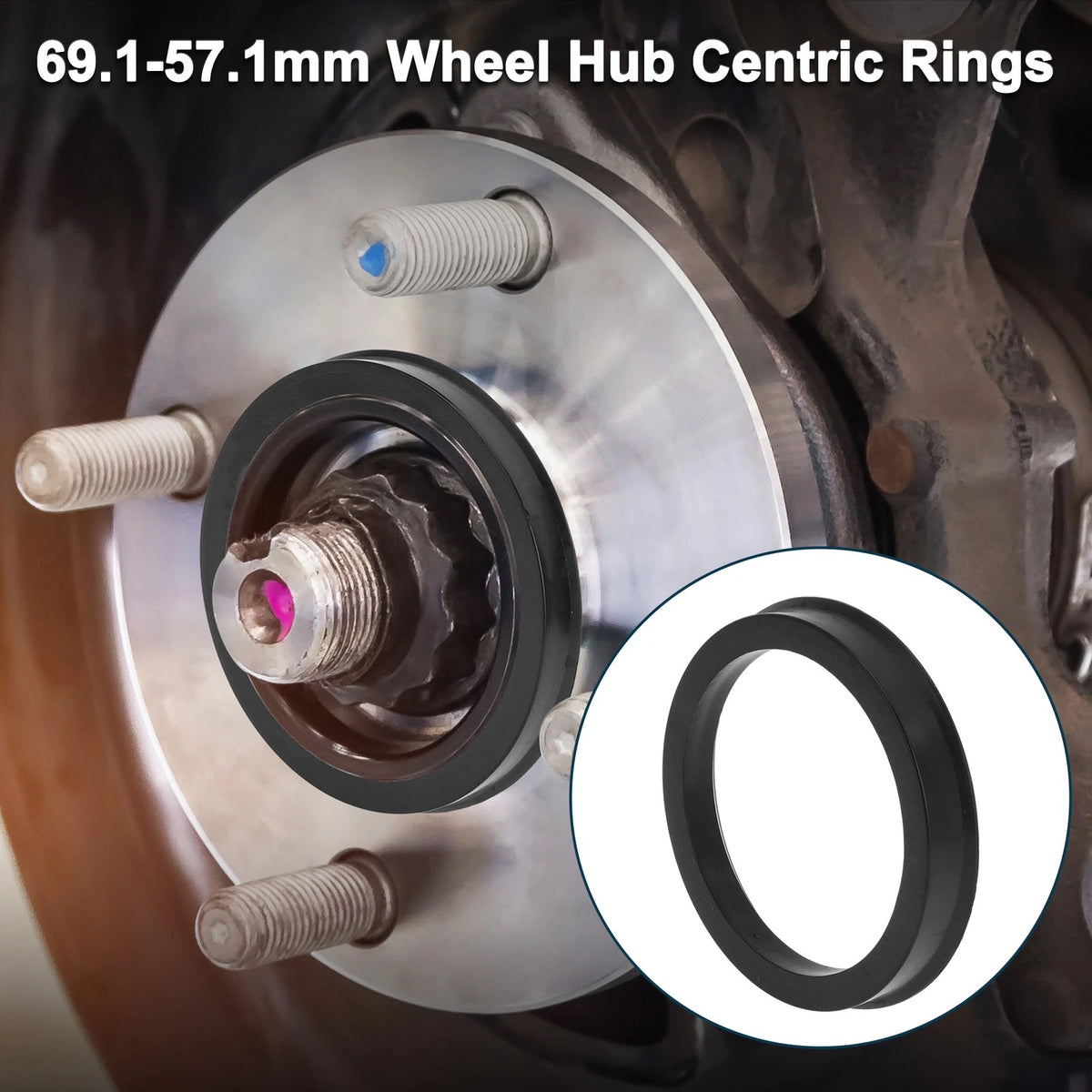 Set of 4 Wheel Hub Centric Rings for Universal Fit (OD 69.1mm ID 57.1mm)