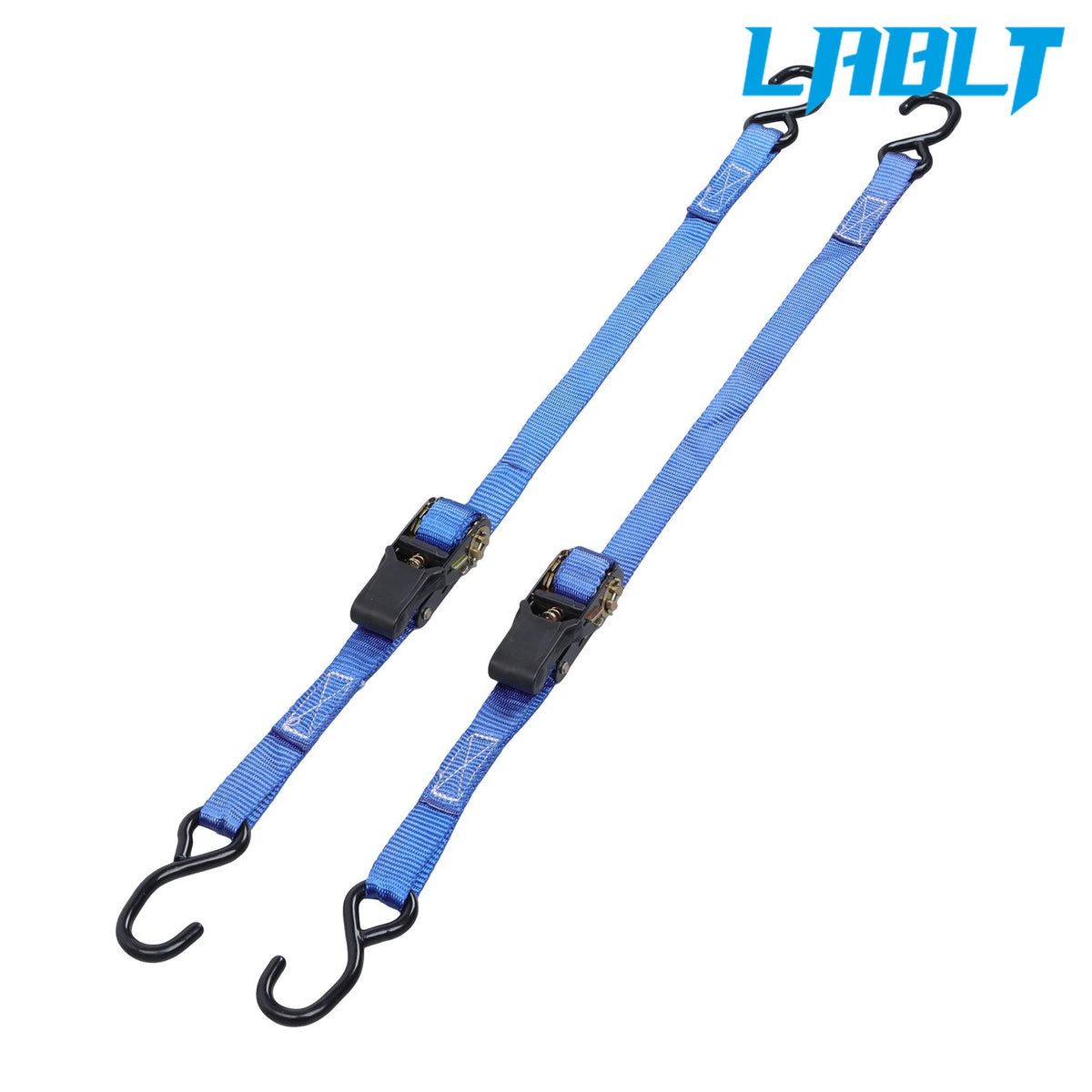 2X 1" × 4ft Heavy Duty Tie Downs Ratchet Straps for Universal Use (2400Lbs)