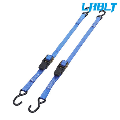 2X 1" × 4ft Heavy Duty Tie Downs Ratchet Straps for Universal Use (2400Lbs)