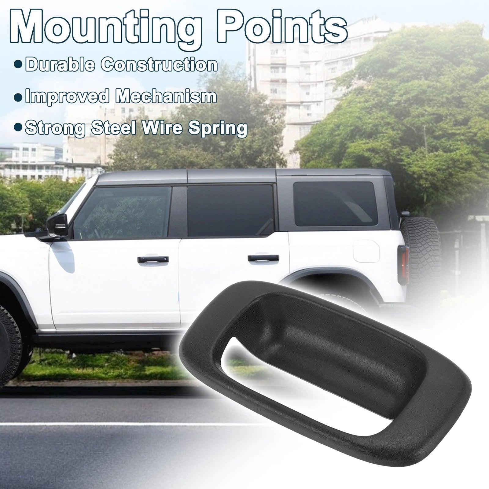 Tailgate Handle Bezel Replacement for Chevrolet Silverado Black (2007–2013)