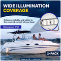 LED Bimini Top Light with Push On-Off Switch for Universal Use (2-Pack)