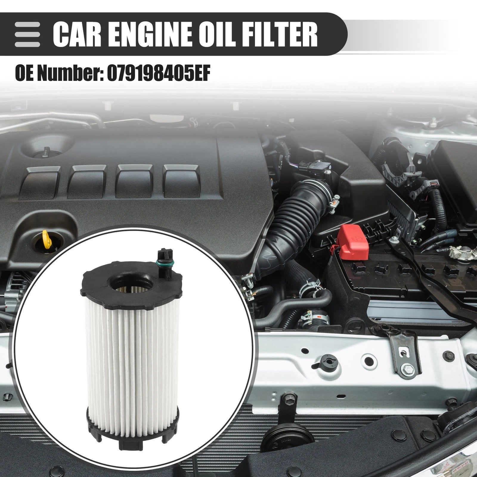 Engine Oil Filter Set with Gasket for Audi RS5 2013–2015 4.2L V8 Gas