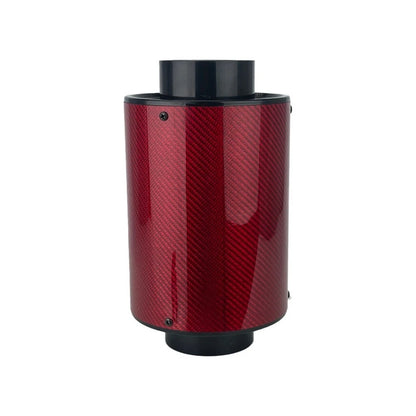 Red Carbon Fiber Air Intake System Kit for Increased Horsepower