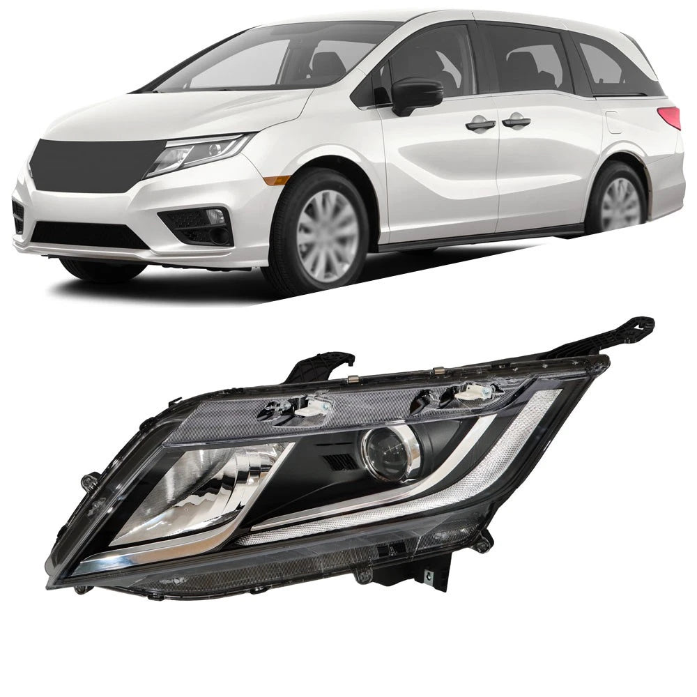 Headlight for Honda Odyssey (2018–2020) L/Driver Side Projector Halogen Clear Lens