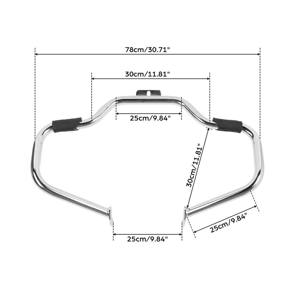 Chrome Engine Guard Crash Bar for Harley Heritage Softail Fat Boy (2000–2017)
