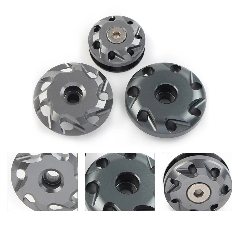 3X CNC Frame Hole Covers for Kawasaki Ninja 1000 Z1000 Z1000SX (2011–2023)