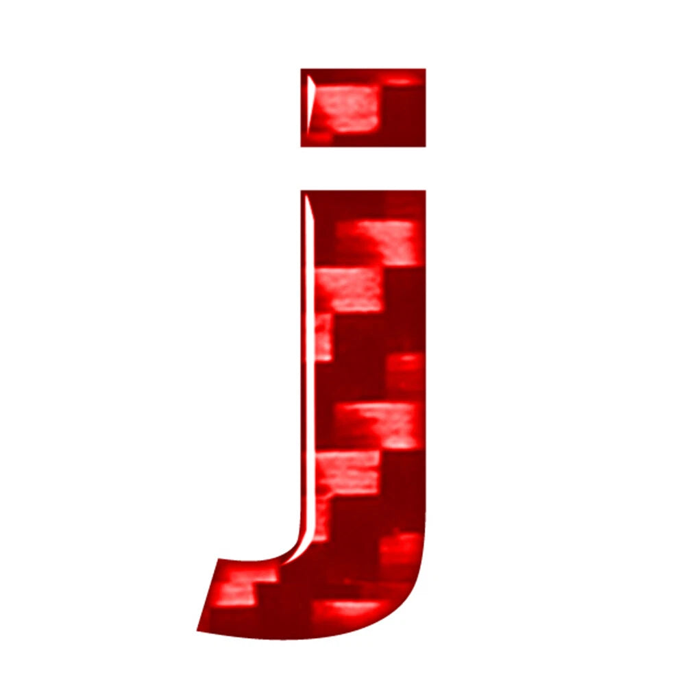 Lowercase Alphabet Letter J Decal Sticker for Universal Application