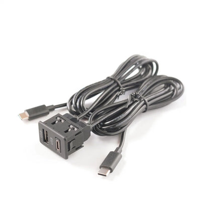 Dual Type-C to USB + Type-C Port Panel Adapter for Universal Use