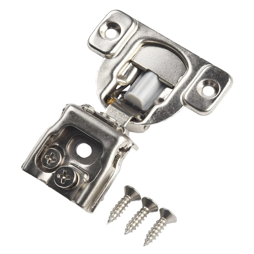Overlay soft close hinges for kitchen cabinets (6 way, silver)