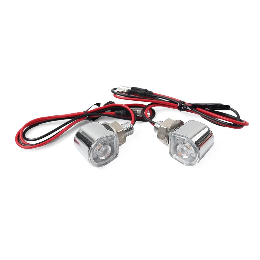 2X Turn Signal Indicator Lights for Universal Applications (Chrome)