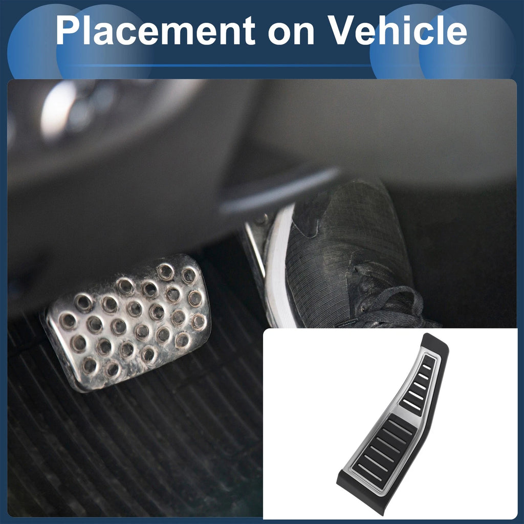 Footrest Pedal Cover Set for Audi Q7 (2015–2024) Automatic Manual Silver