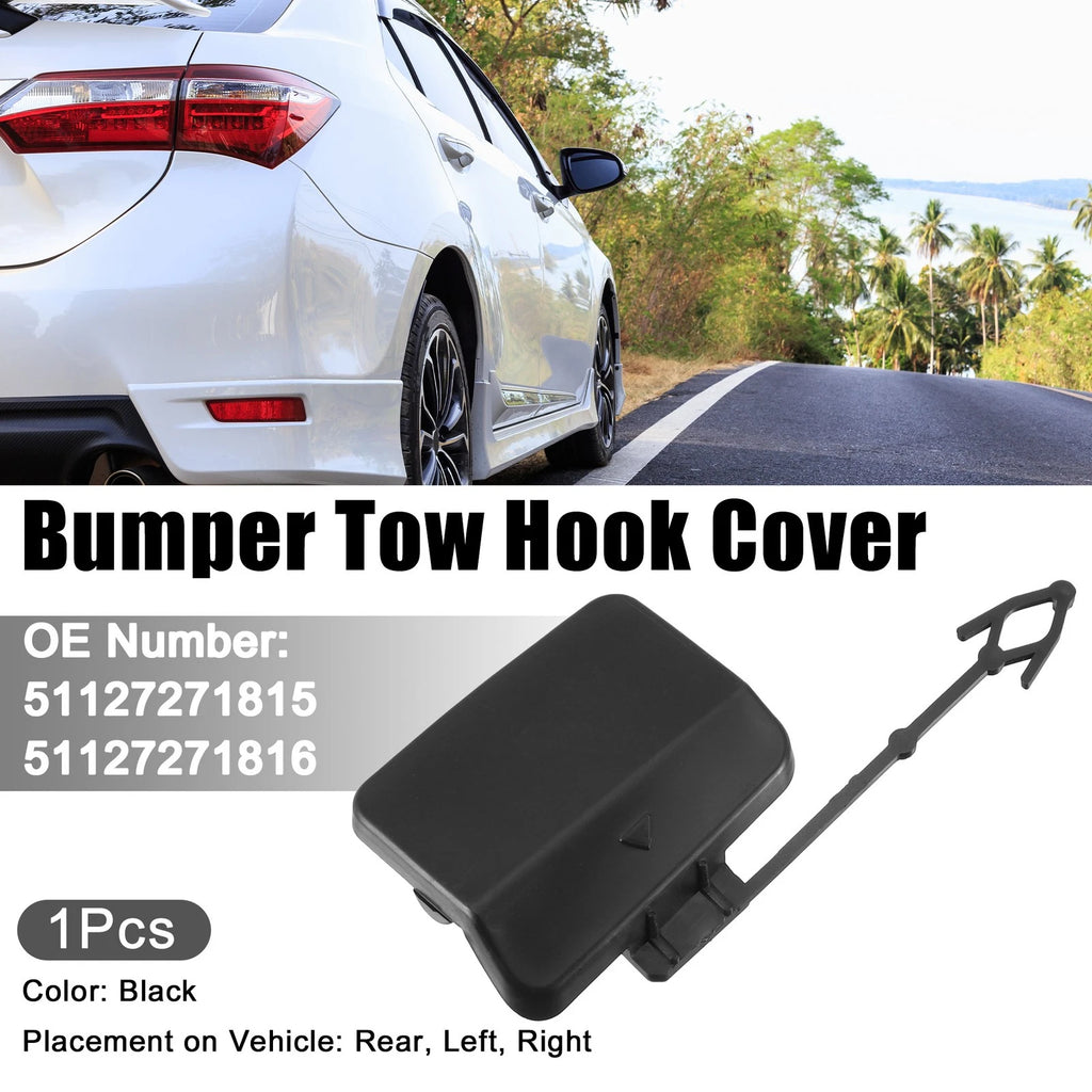 Rear Tow Eye Hook Cap Pair Left Right Fit for BMW X5 (2000–2006)
