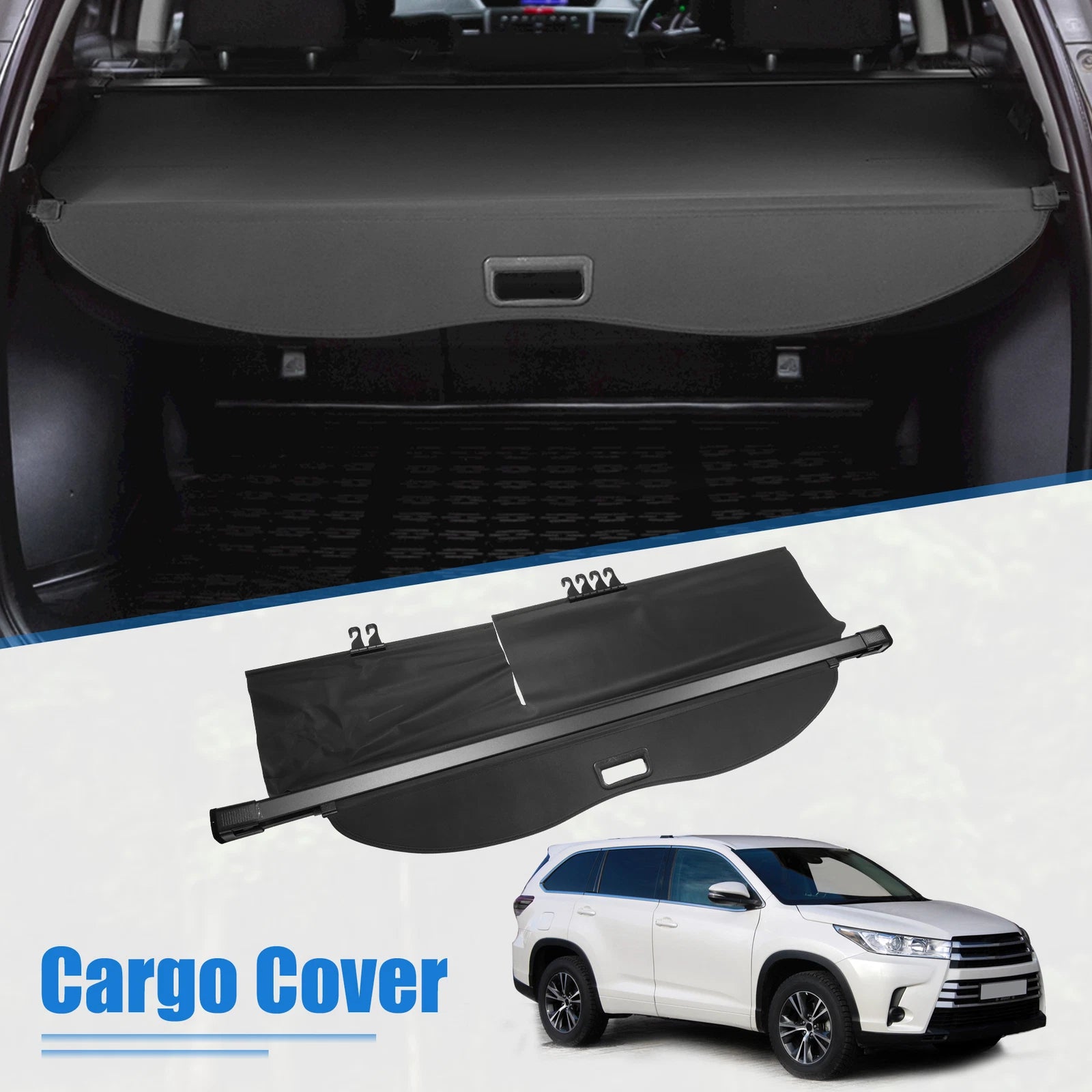Retractable Cargo Cover for Toyota Highlander (2014–2019)