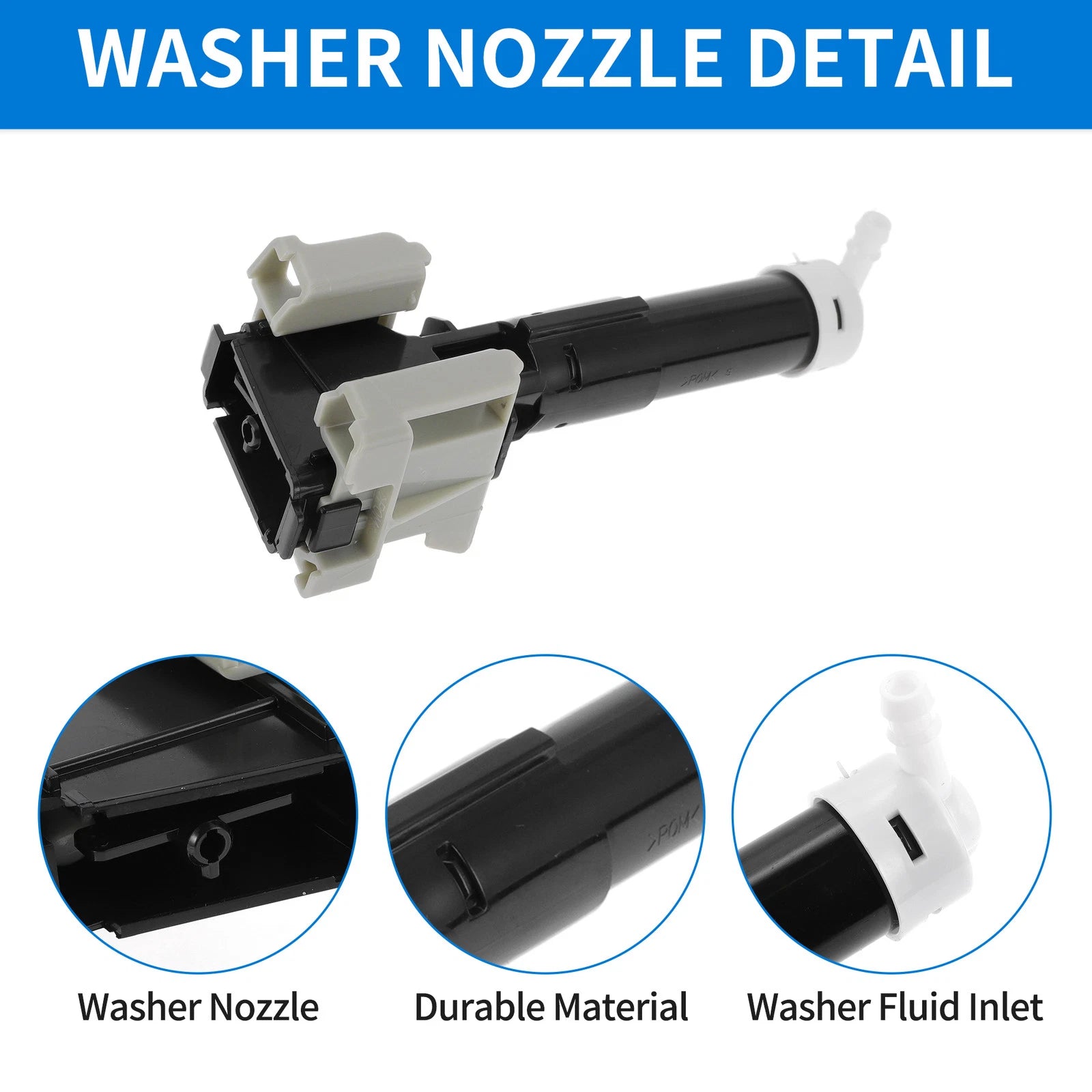 Front Driver Side Headlight Washer Nozzle for Mazda 6 (2012–2018) No.GHR45182Y