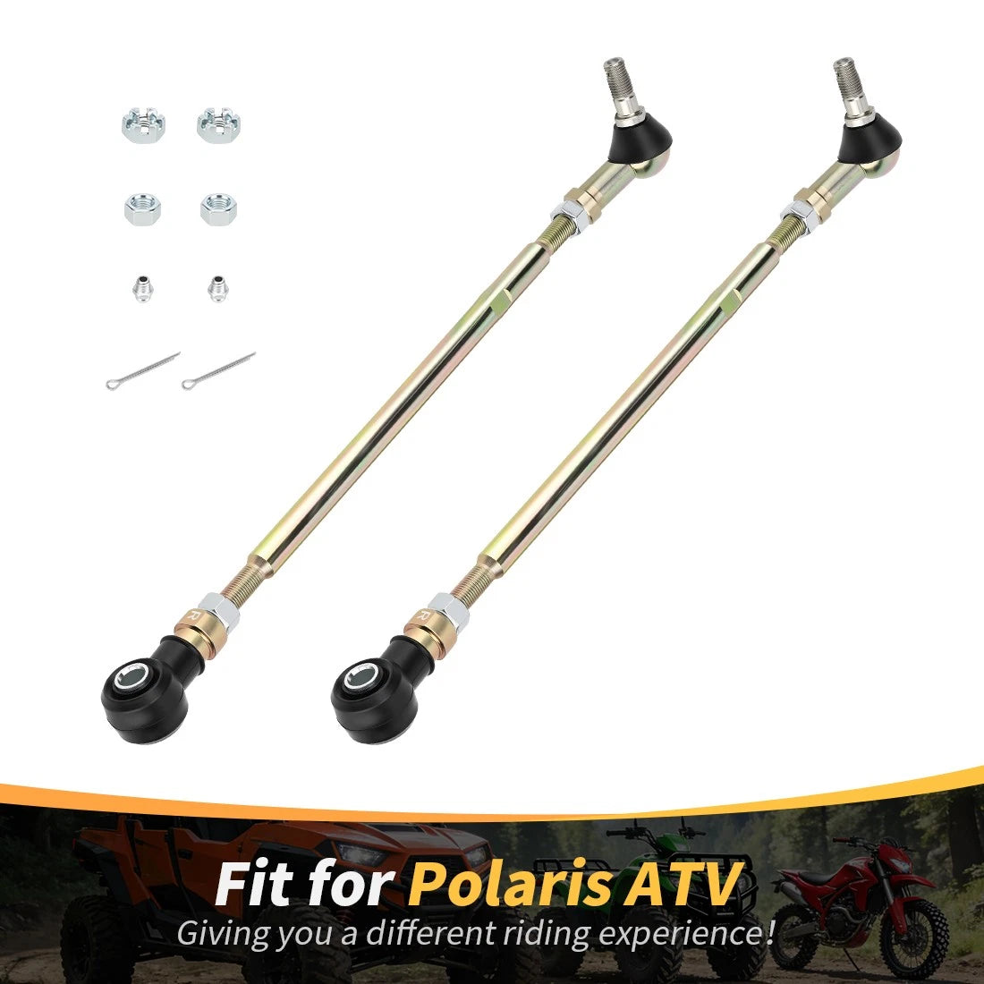 2X Tie Rod End Kit for Polaris Xplorer 250 300 400 500 Xpedition 325 425 (1996–2004) 5020768
