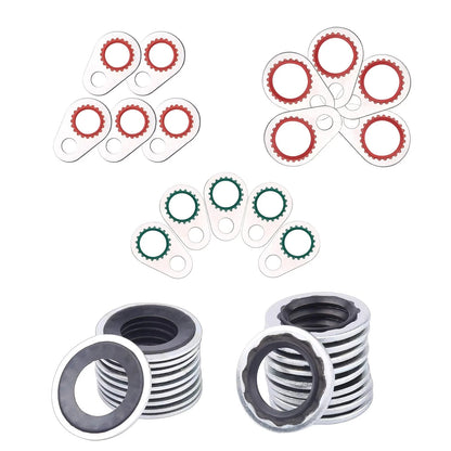 60 Pcs Air Conditioning Compressor Gasket Seal Washer Kit for