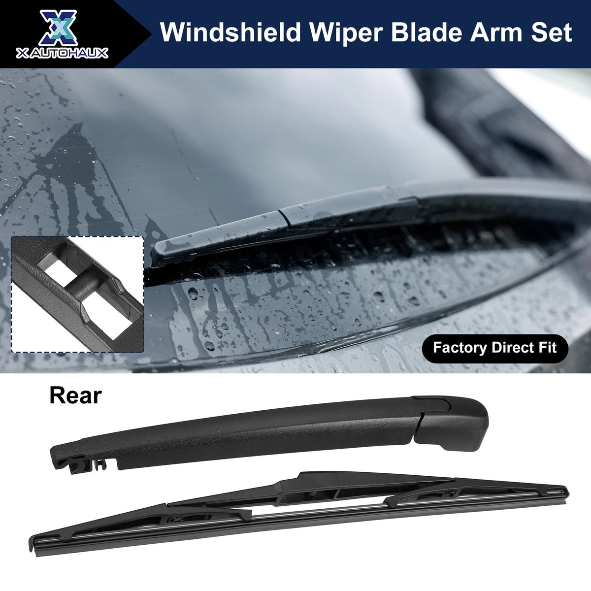 Rear Windshield Wiper Blade Arm Set for Mazda 6 Estate and CX-5 (2010–2015)