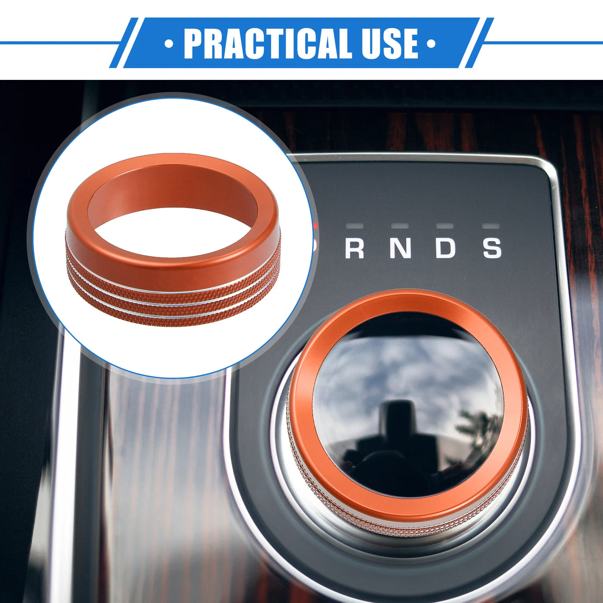 Gear Shift Switch Knob Button Ring Cover for Ford Maverick (2022–2023) Orange