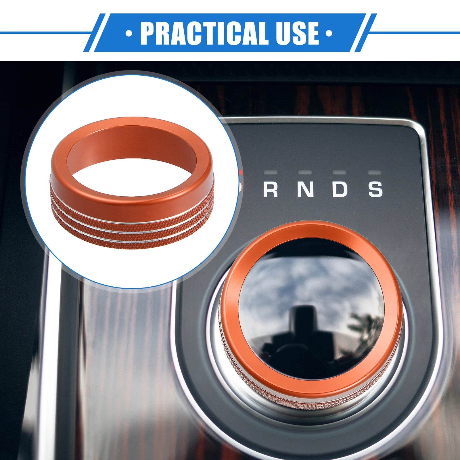 Gear Shift Switch Knob Button Ring Cover for Ford Maverick (2022–2023) Orange