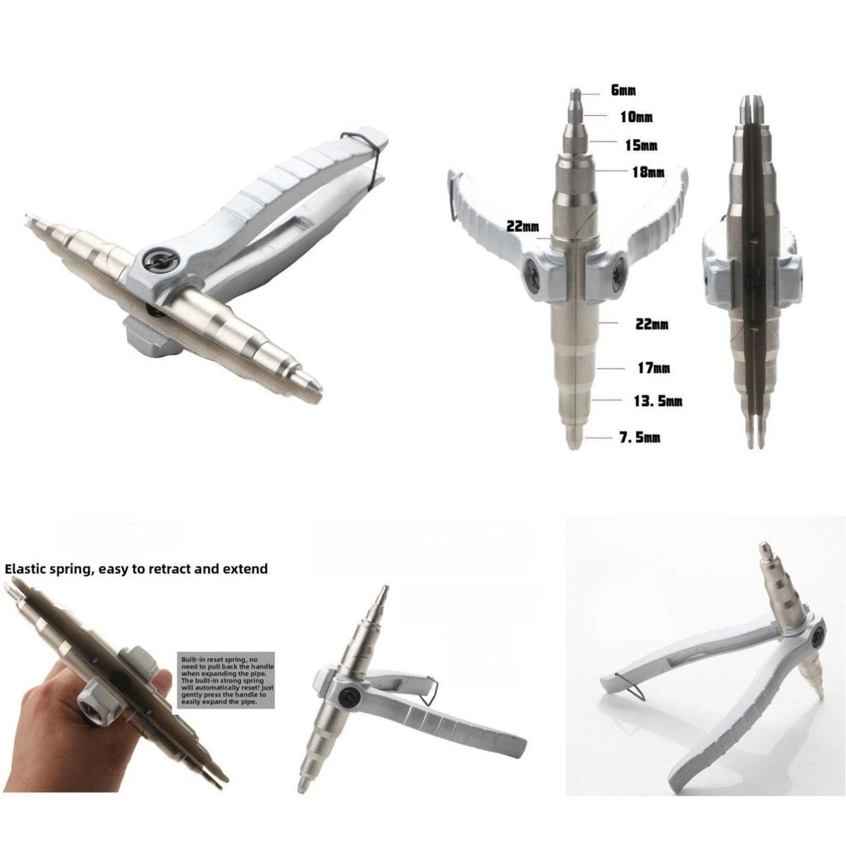 Manual Pipe Expansion Tool for 6 22mm Copper Aluminum Tubes (HVAC Use)