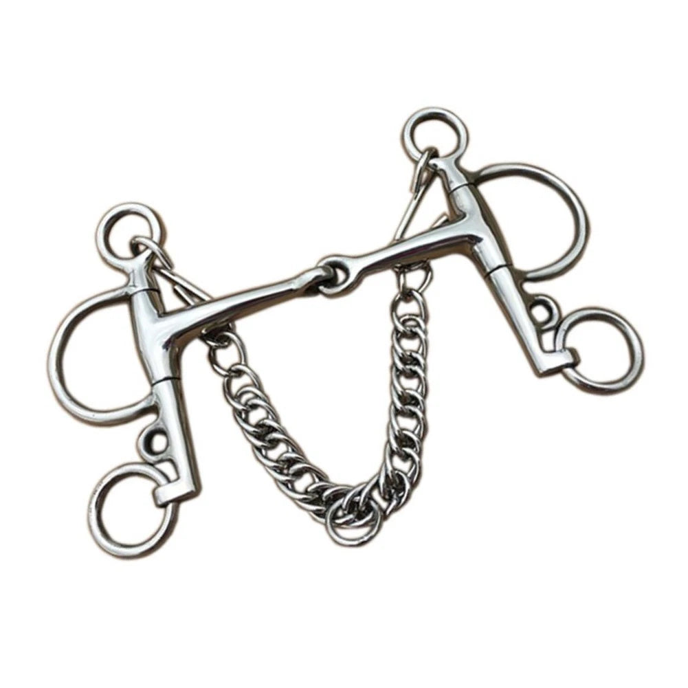 12 5cm Stainless Steel Horse Bit Snaffle for Equestrian Training