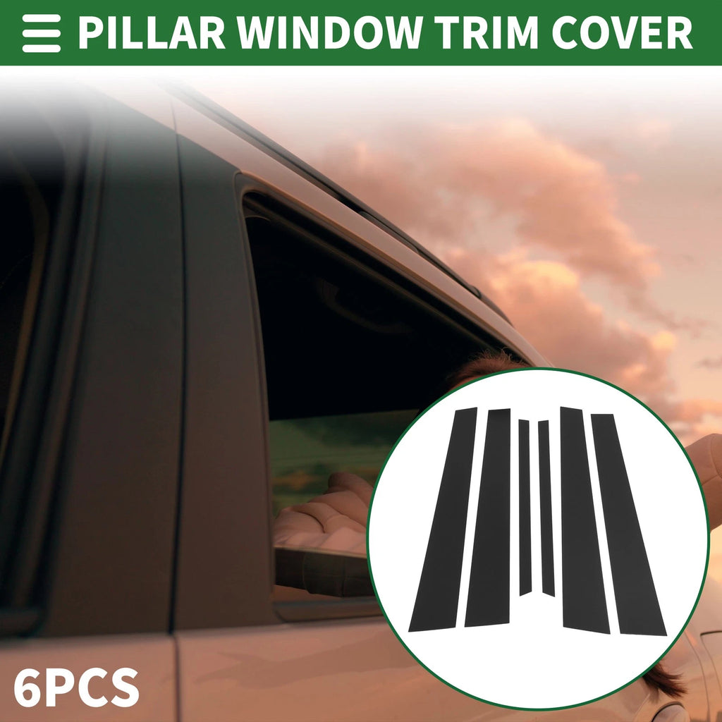 6 Pcs Door Pillar Window Trim Replacement for Lexus LS (2001–2006) Black