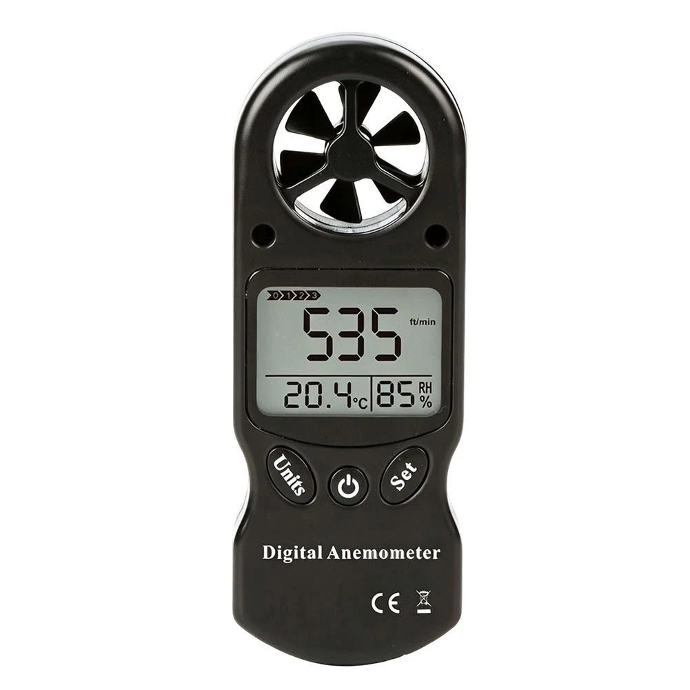 Digital Anemometer for Camping Trips - Max Min Avg Recording Data Hold