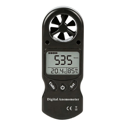 Digital Anemometer for Camping Trips - Max Min Avg Recording Data Hold