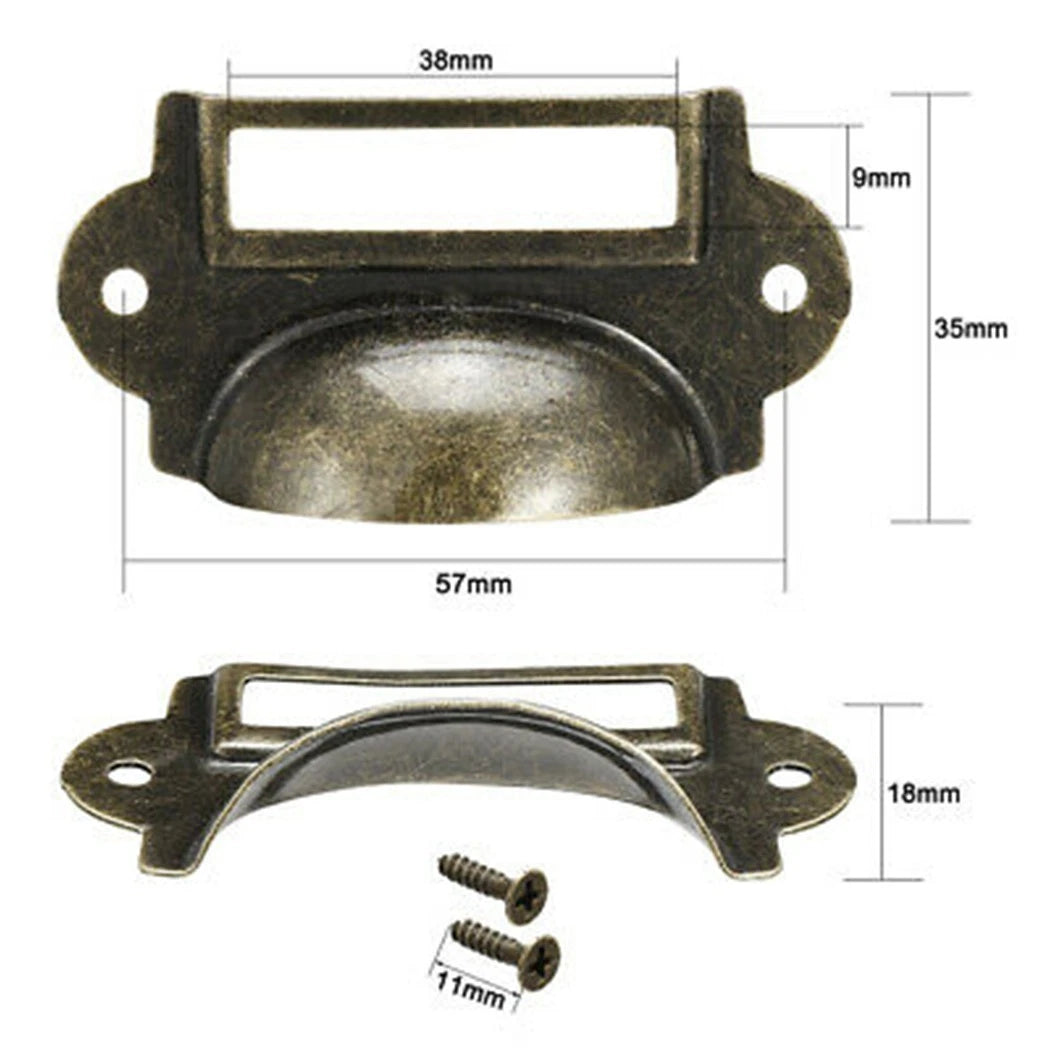 Set of 10 Drawer Pull Handles for File Cabinets