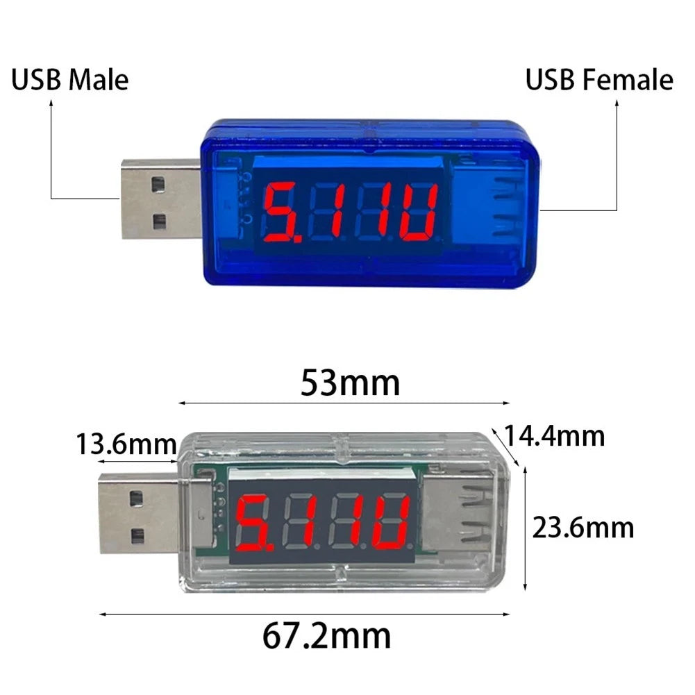 USB Charging Current Voltage Meter for Portable Devices