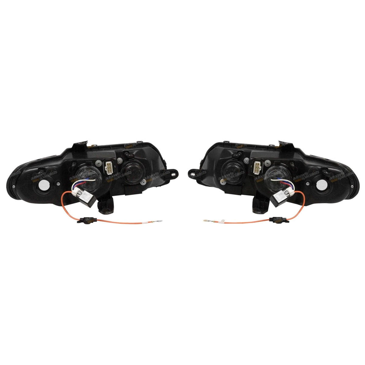 2X Altezza Angel Eye Black Headlights for Holden Commodore (2000–2002)
