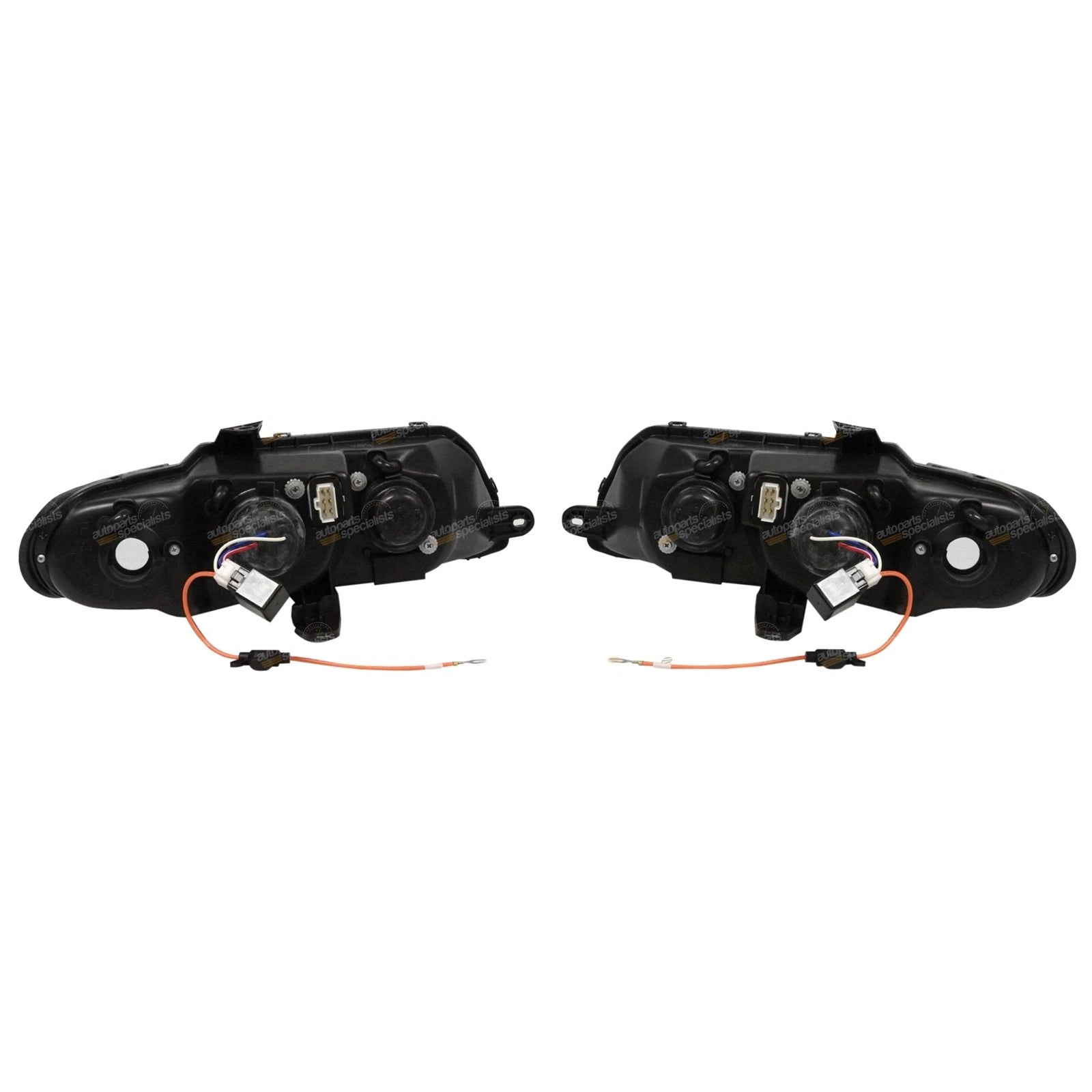 2X Altezza Angel Eye Black Headlights for Holden Commodore (2000–2002)