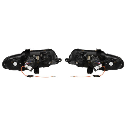 2X Altezza Angel Eye Black Headlights for Holden Commodore (2000–2002)